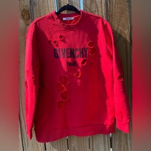 distressed men’s Givenchy sweater